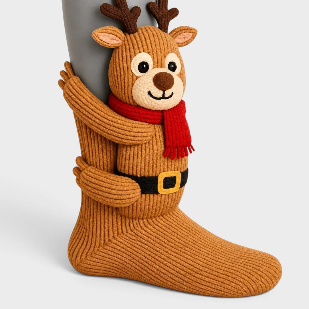 María Festive Reindeer Socks