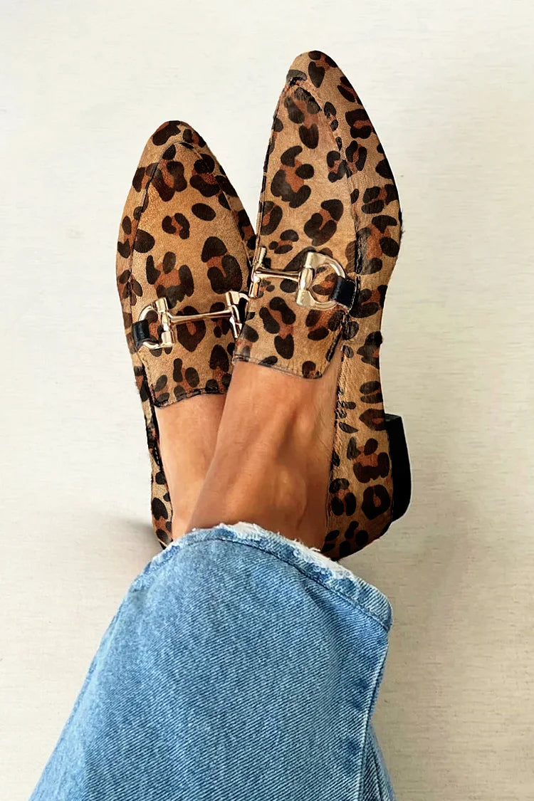 Gia | Elegant Leopard-Print Loafers