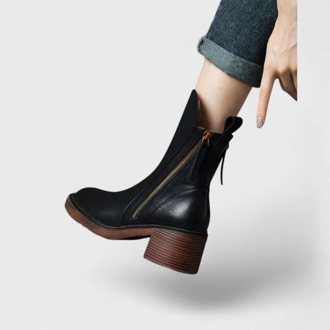 Courtney | Leather Ankle Boots