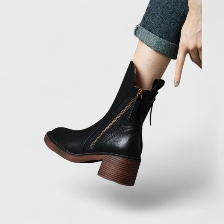 Courtney | Leather Ankle Boots