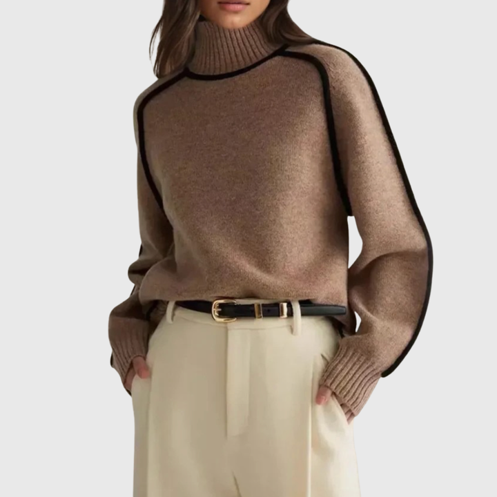 Carine | Chic High-Neck Jumper