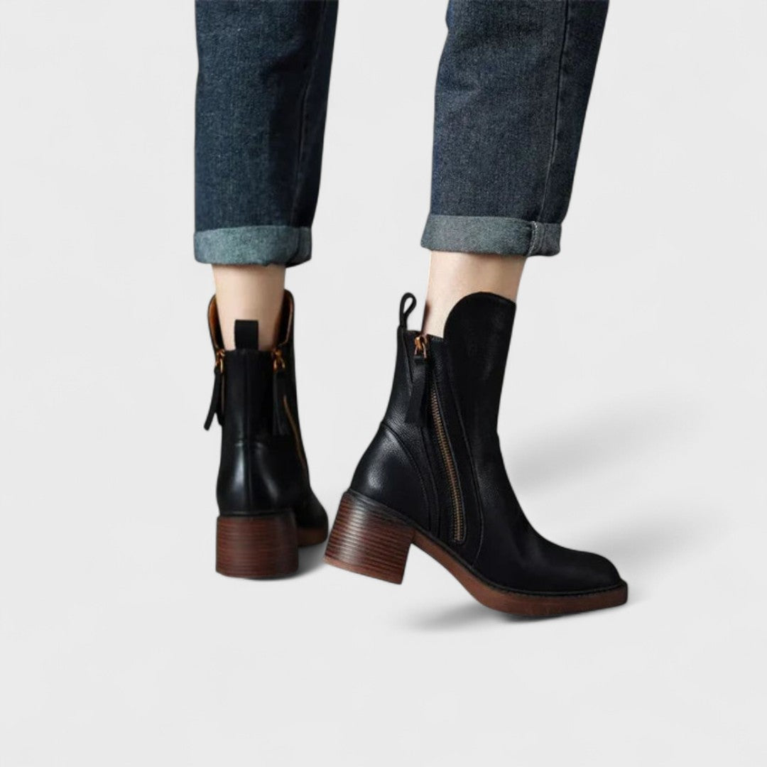 Courtney | Leather Ankle Boots