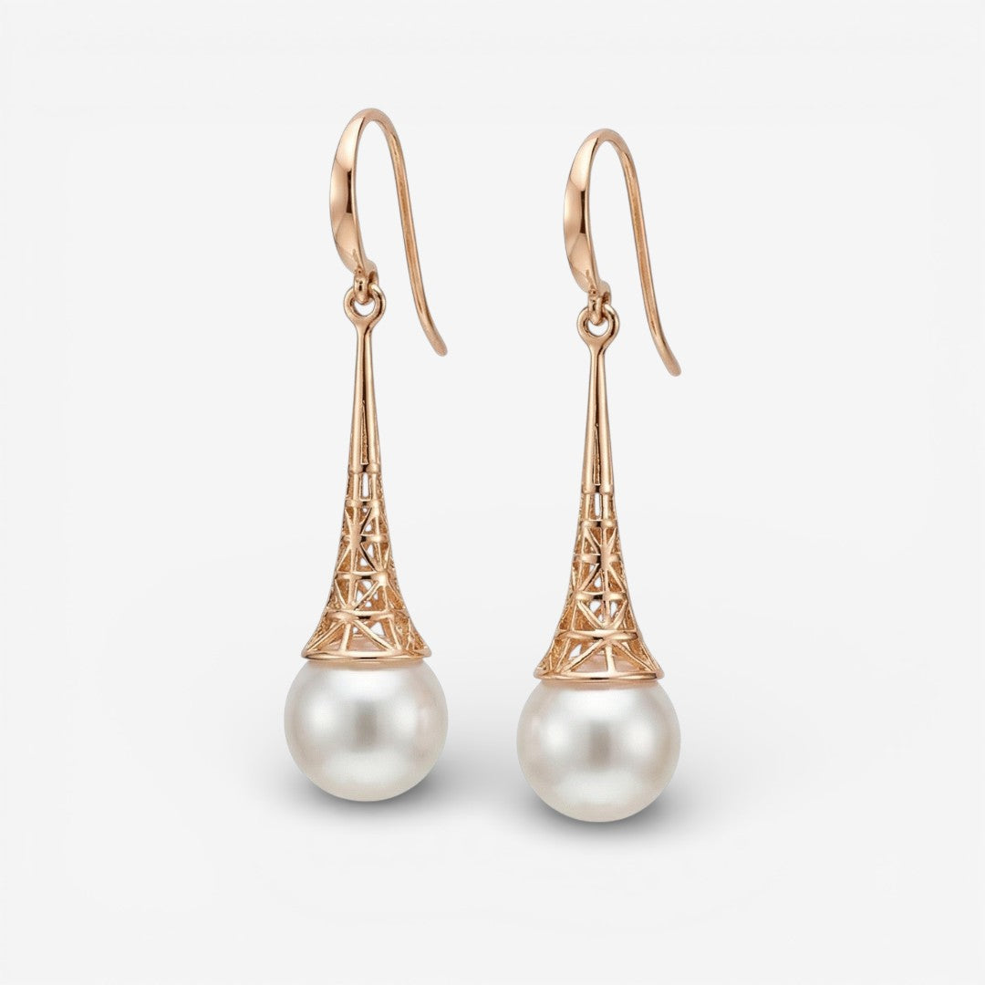 Classic Gold Pearl Vintage Earrings