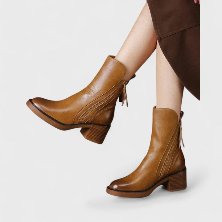 Courtney | Leather Ankle Boots