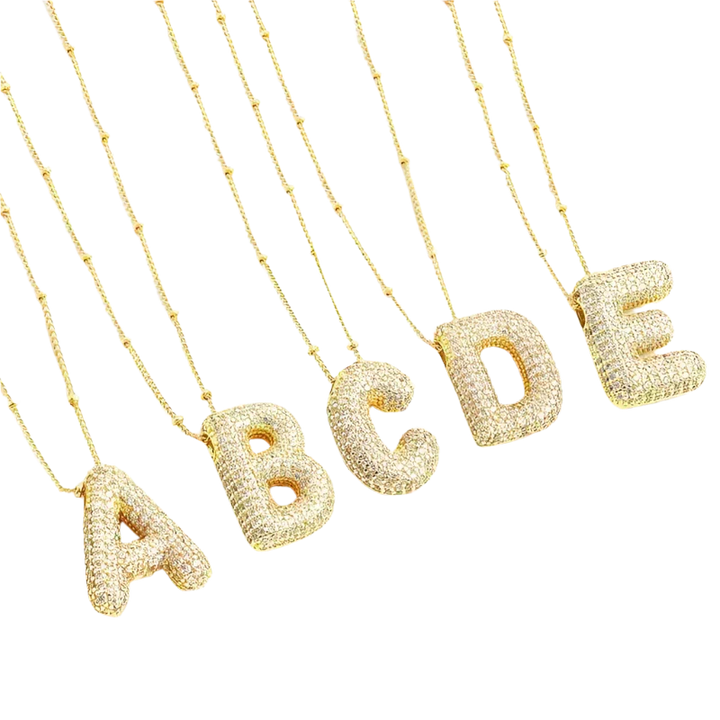 Ball Letter Initial Necklace