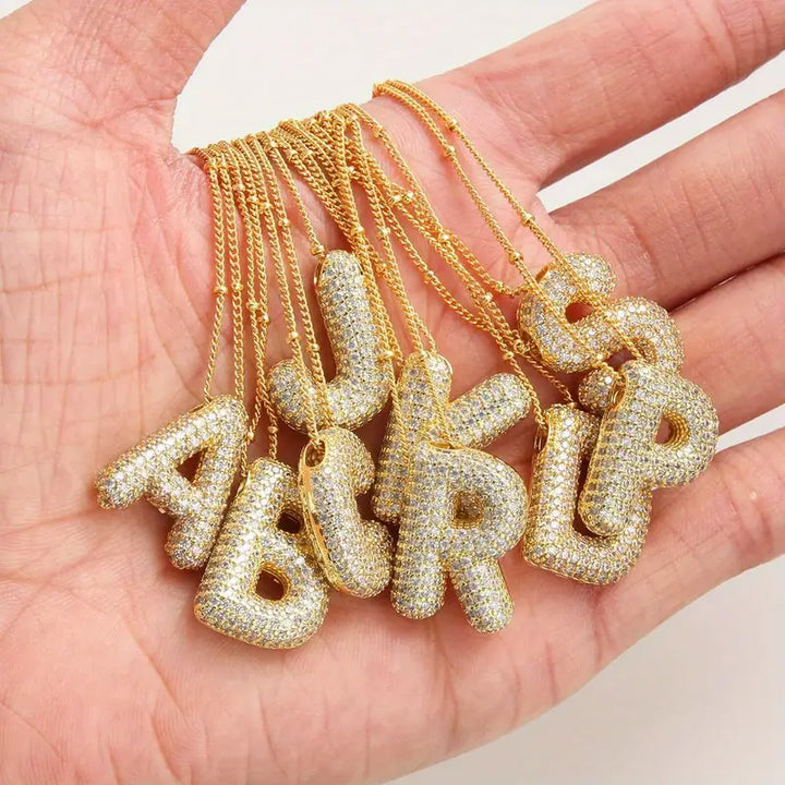 Ball Letter Initial Necklace