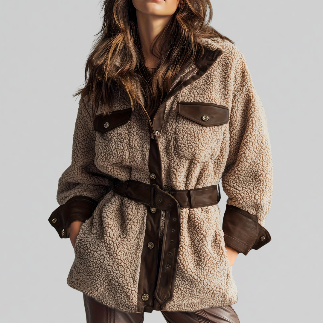 Laura Teddy Coat with Belt