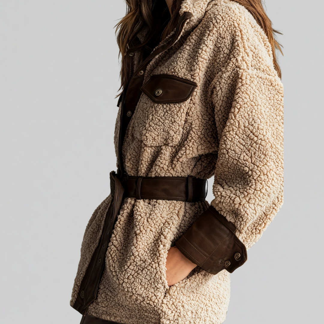 Laura Teddy Coat with Belt