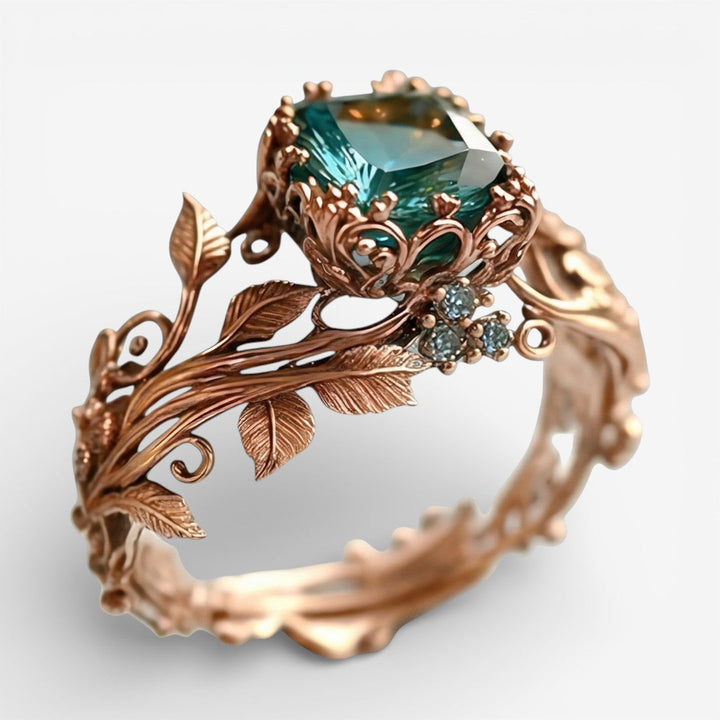 Natural Green Crystal Ring