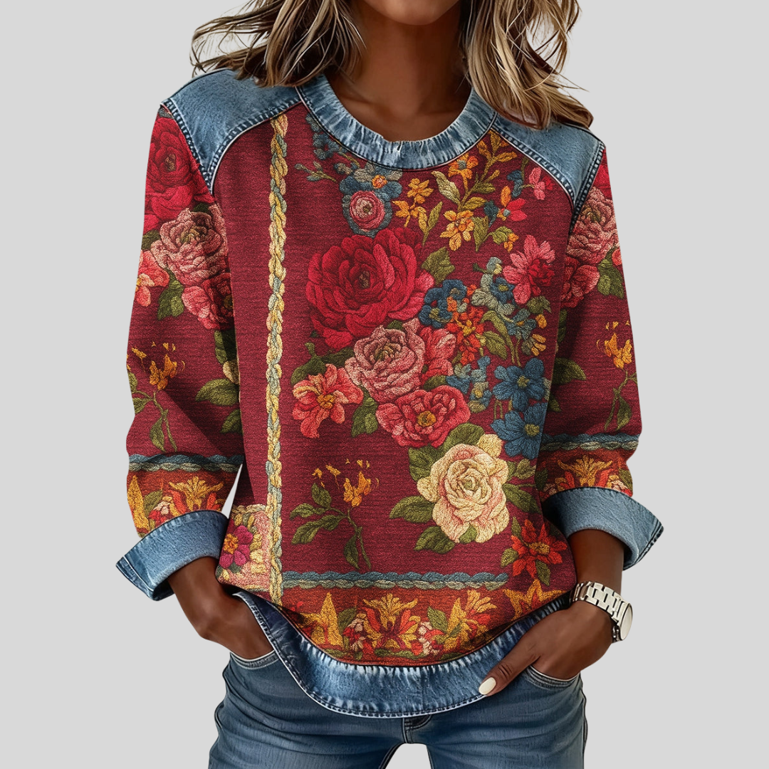 Pien Sweatshirt with Floral Print