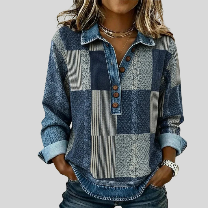 Sientje Colour-Block Patchwork Sweatshirt