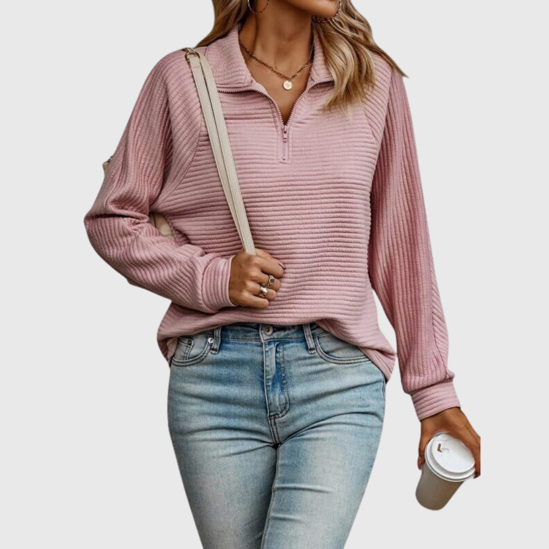 Nora | Chic Half-Zip Jumper
