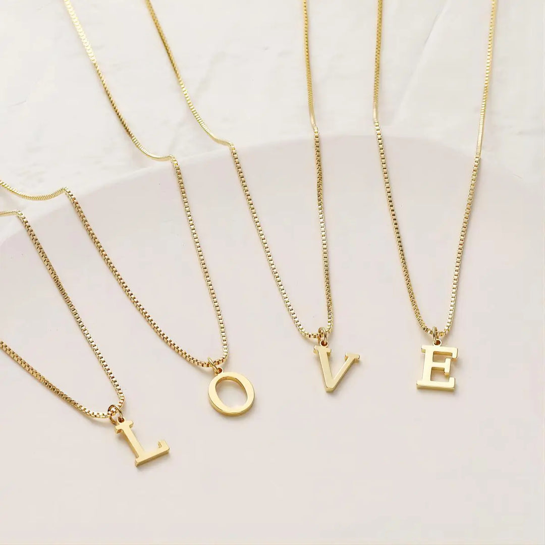Personalized Initials Necklace by Liebesbuchstaben