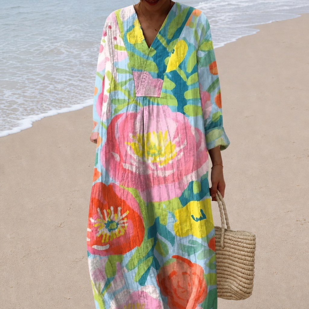 Jules - Flattering Printed Summer Dress