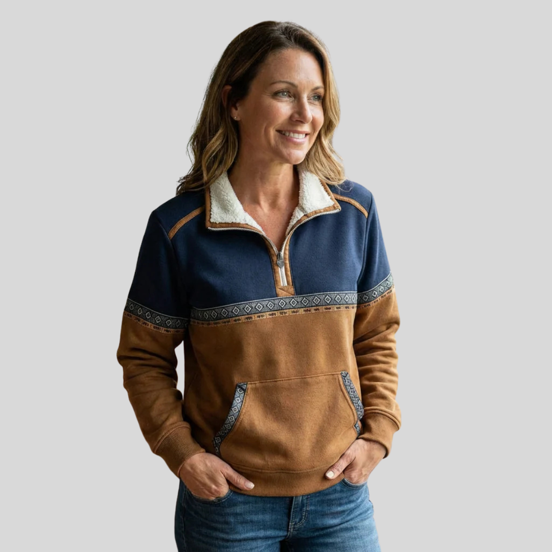 Ida Cosy Fleece Jumper with Half Zip - image 2