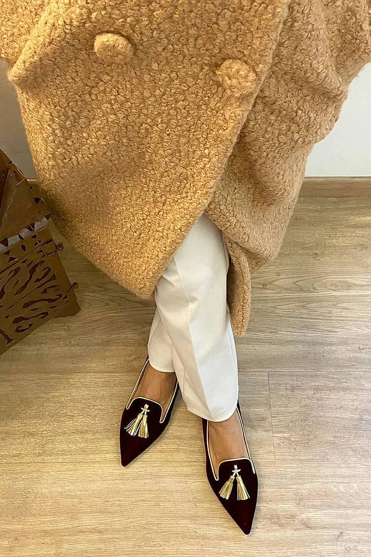 Portia | Boho Loafers with Fringe