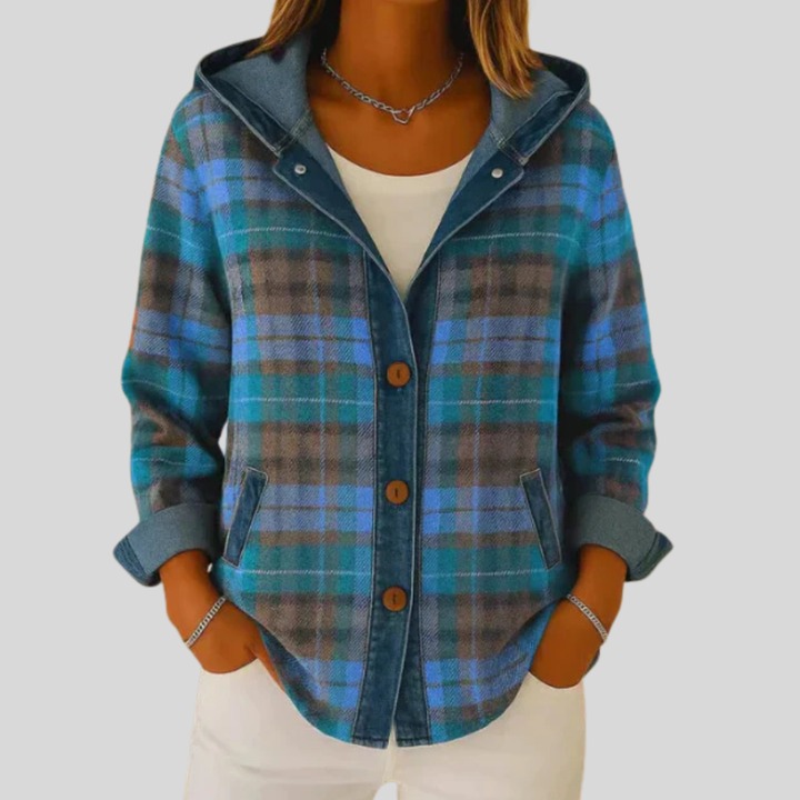 Floortje Lined Check Shacket - image 2