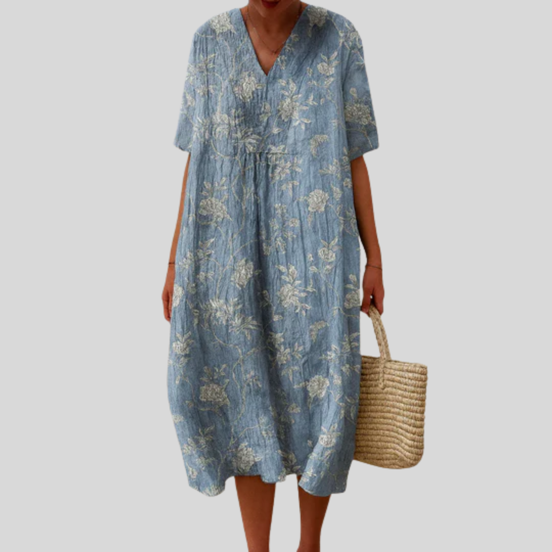 Geneviève - Flattering Printed Summer Dress