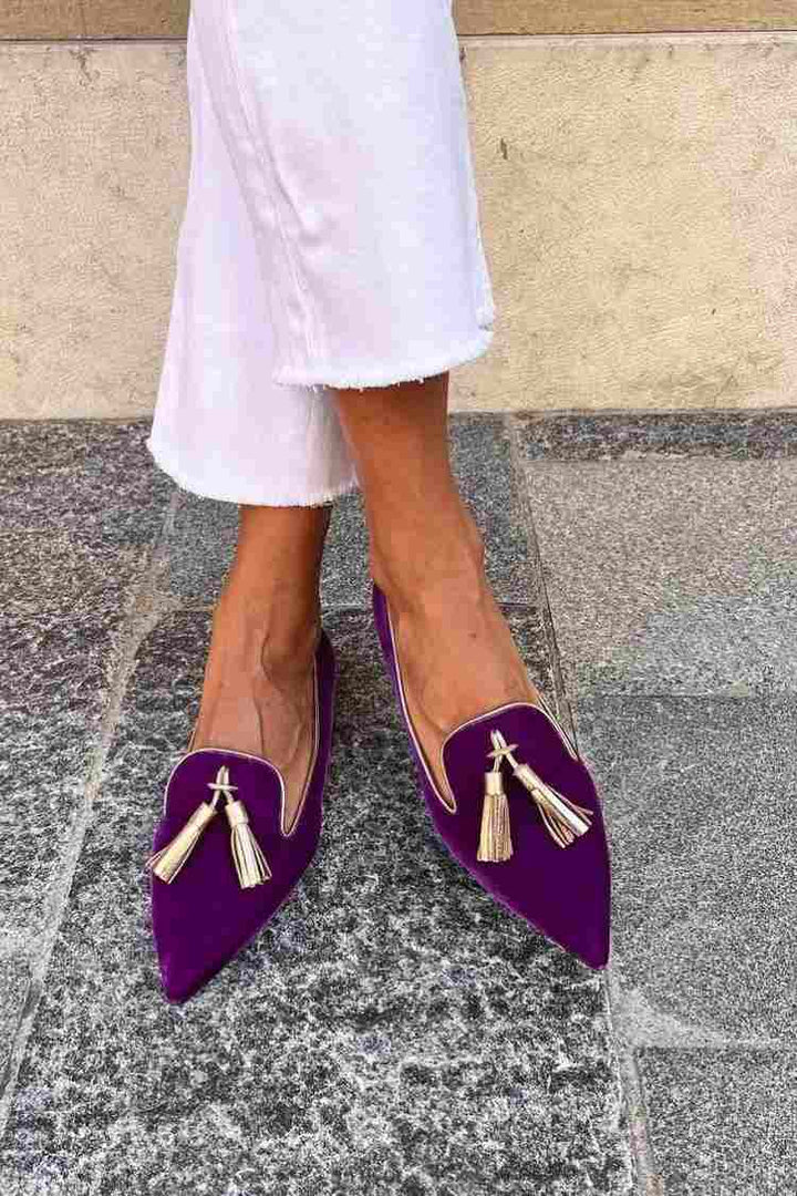 Portia | Boho Loafers with Fringe