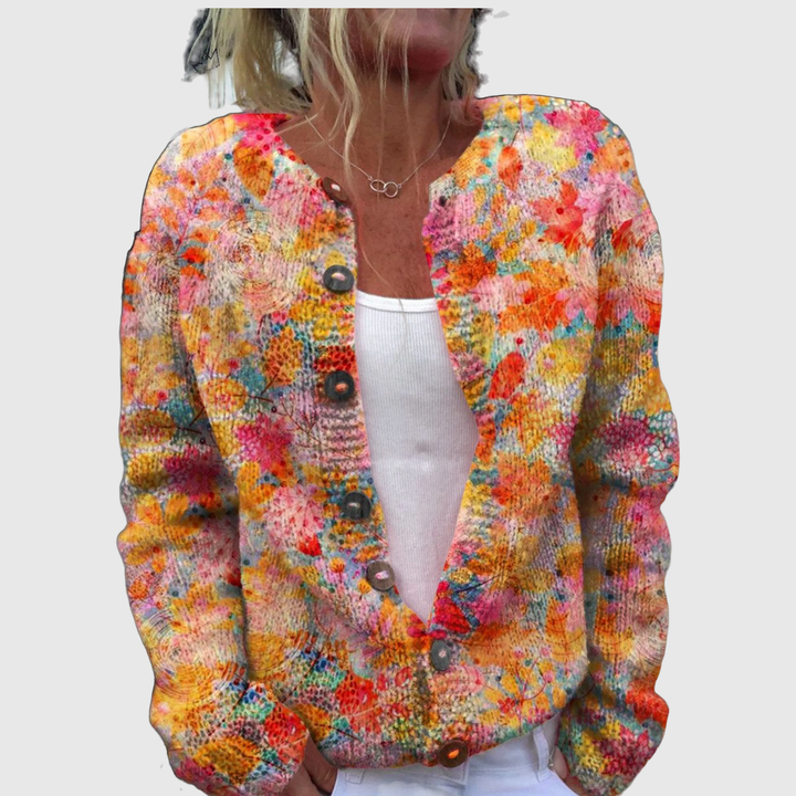 Helena | Cardigan with a Sea of Flowers