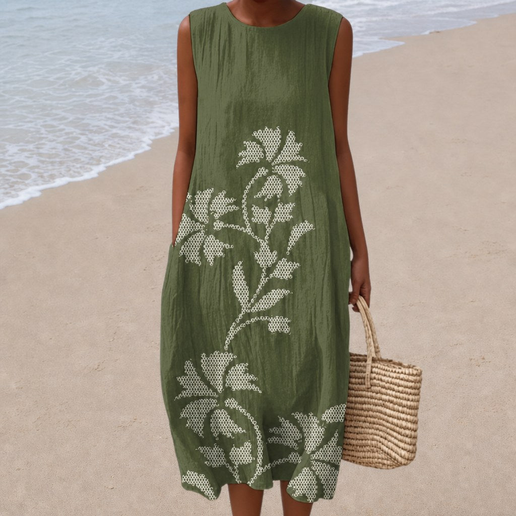 Amélie - Flattering Printed Summer Dress