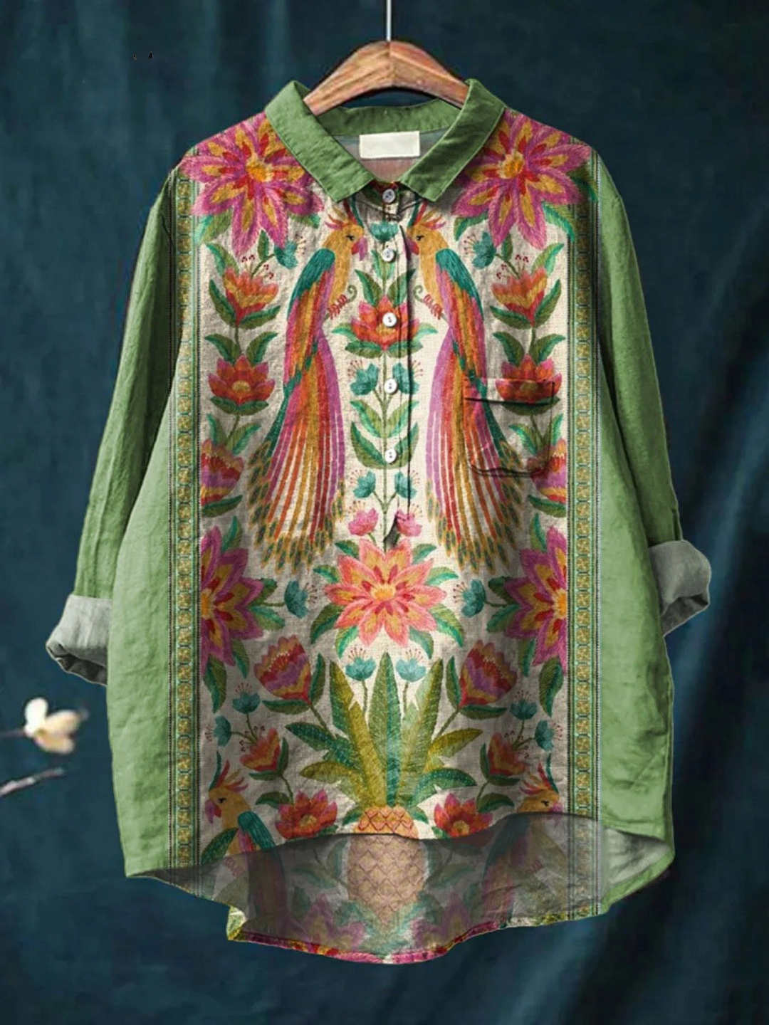 Ida | Vintage-Inspired Floral Print T-Shirt for Women