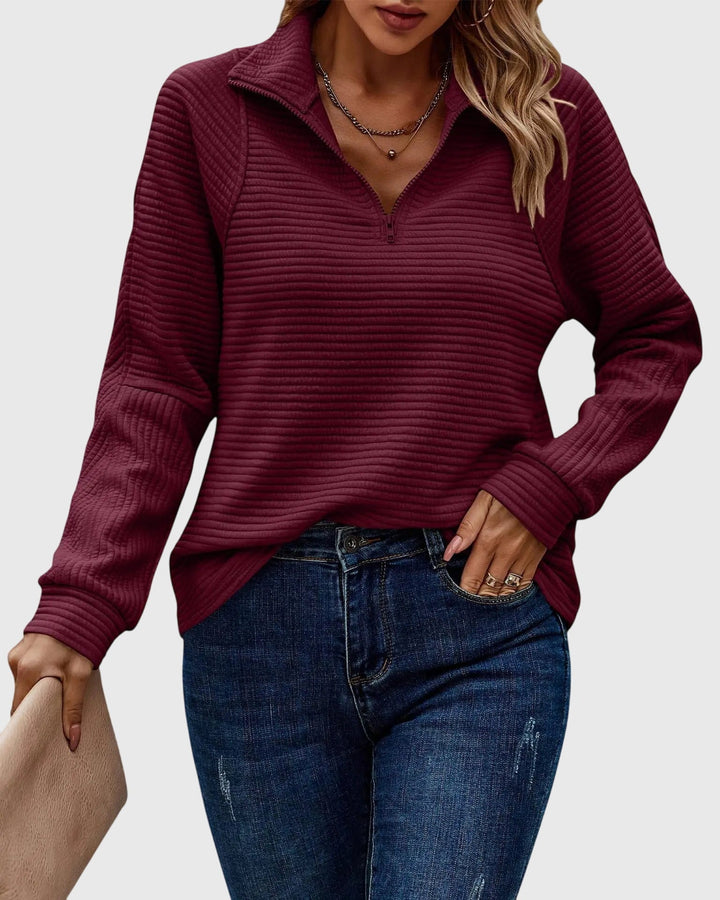 Nora | Chic Half-Zip Jumper