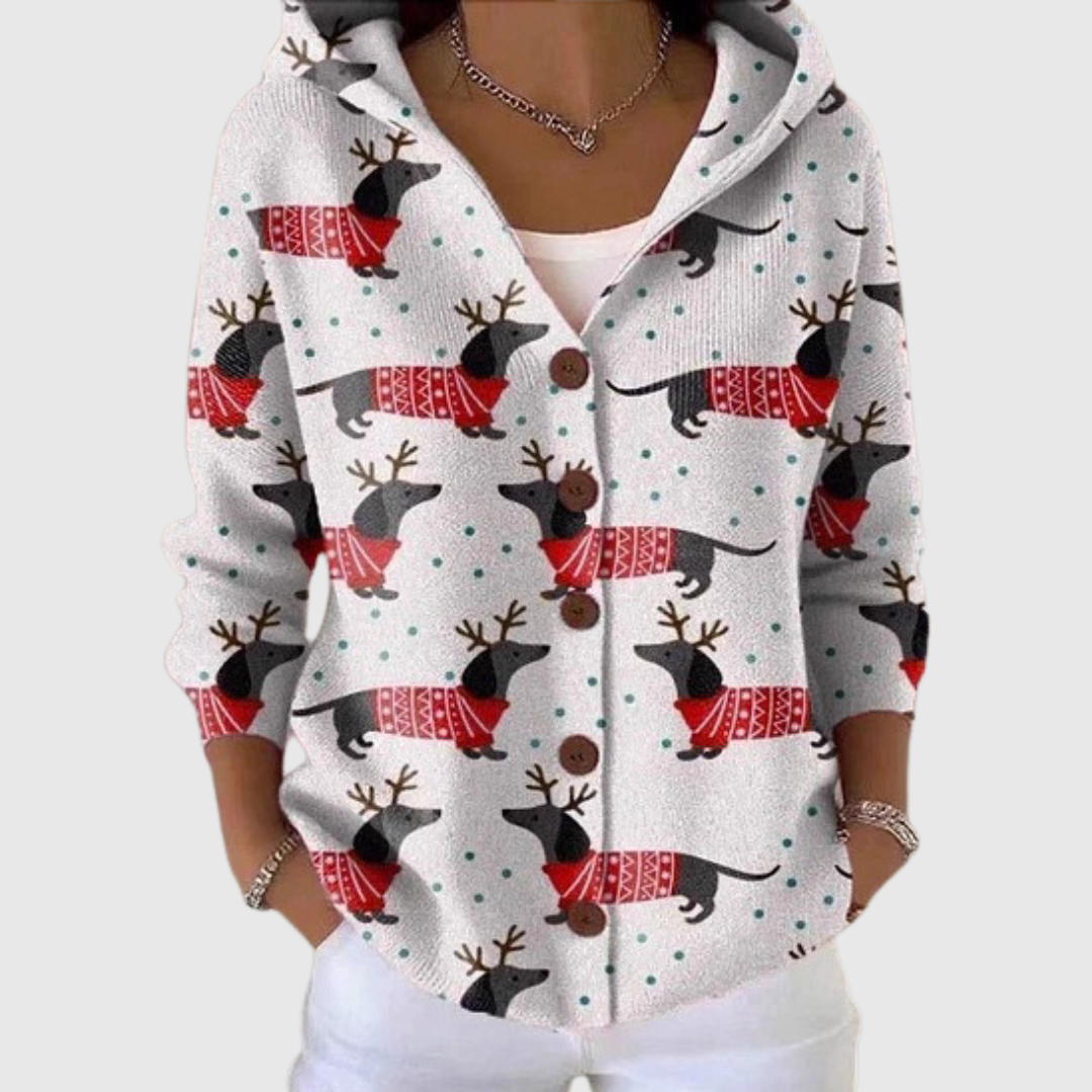 Comfortable Knitted Cardigan with Hood
