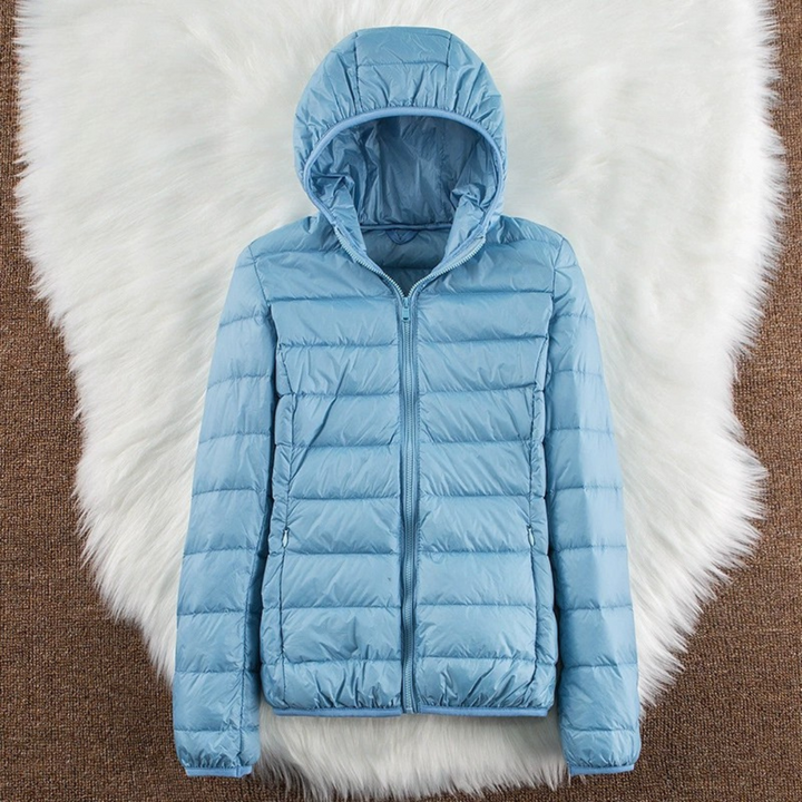 Fleur Mid-Season Jacket, Light Blue