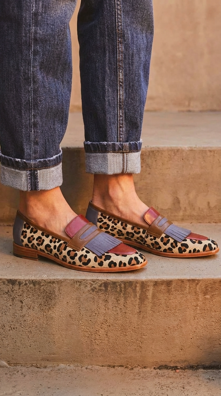 Zelda | Elegant Leopard-Print Loafers