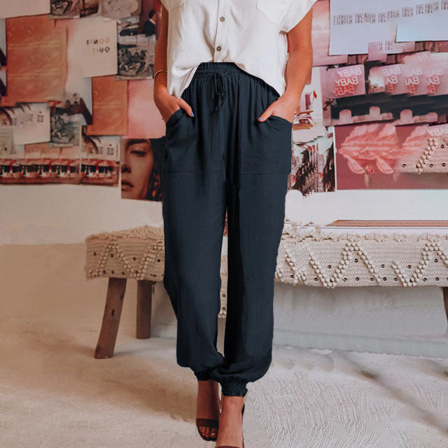 Kaeli – Elegant Jogging Trousers with Drawstring