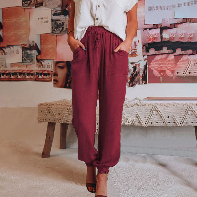 Kaeli – Elegant Jogging Trousers with Drawstring