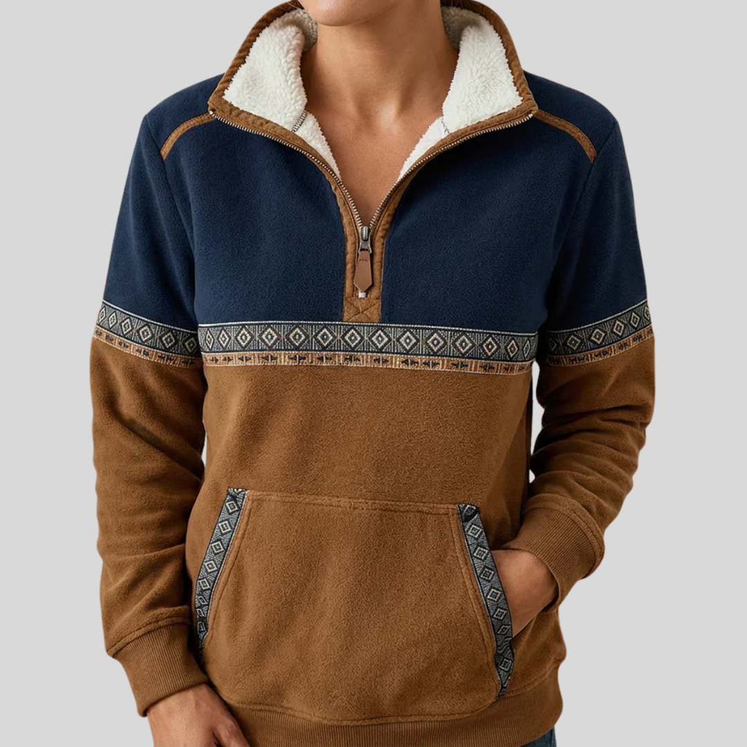 Ida Cosy Fleece Jumper with Half Zip - image 4