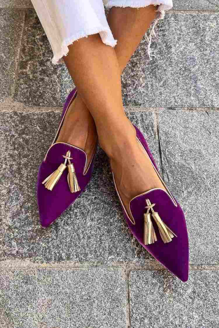 Portia | Boho Loafers with Fringe