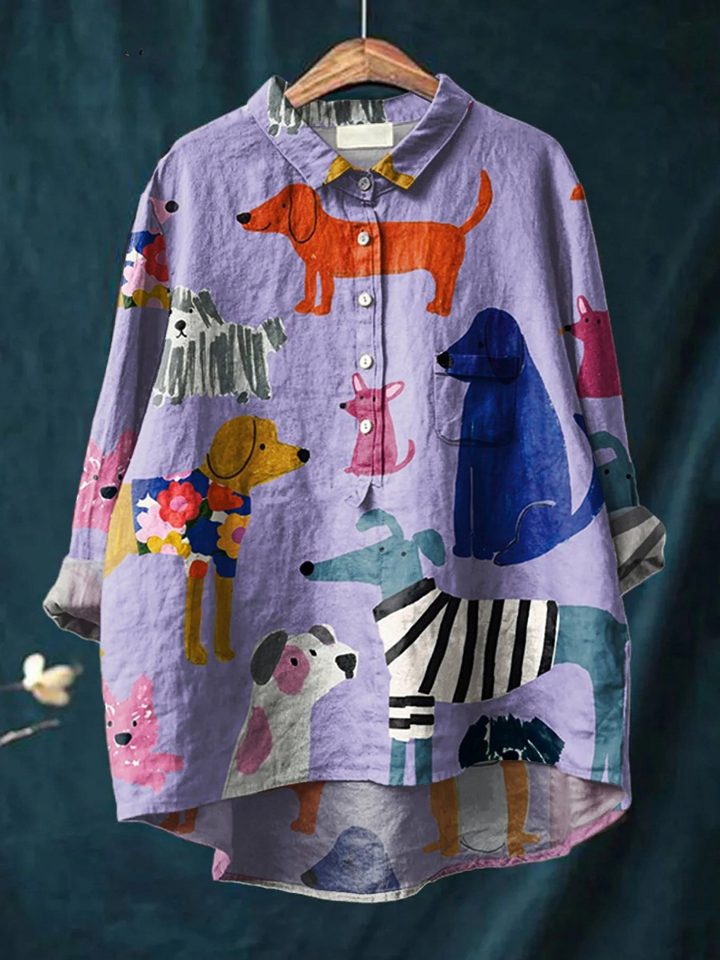 Rose | Relaxed Fit T-Shirt Featuring Dog Design