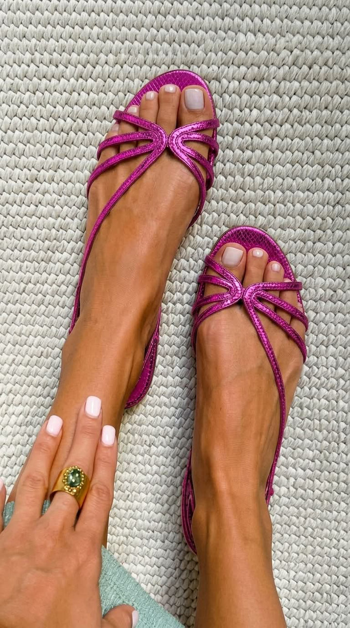 Theresa | Elegant Golden Sandals for Summer