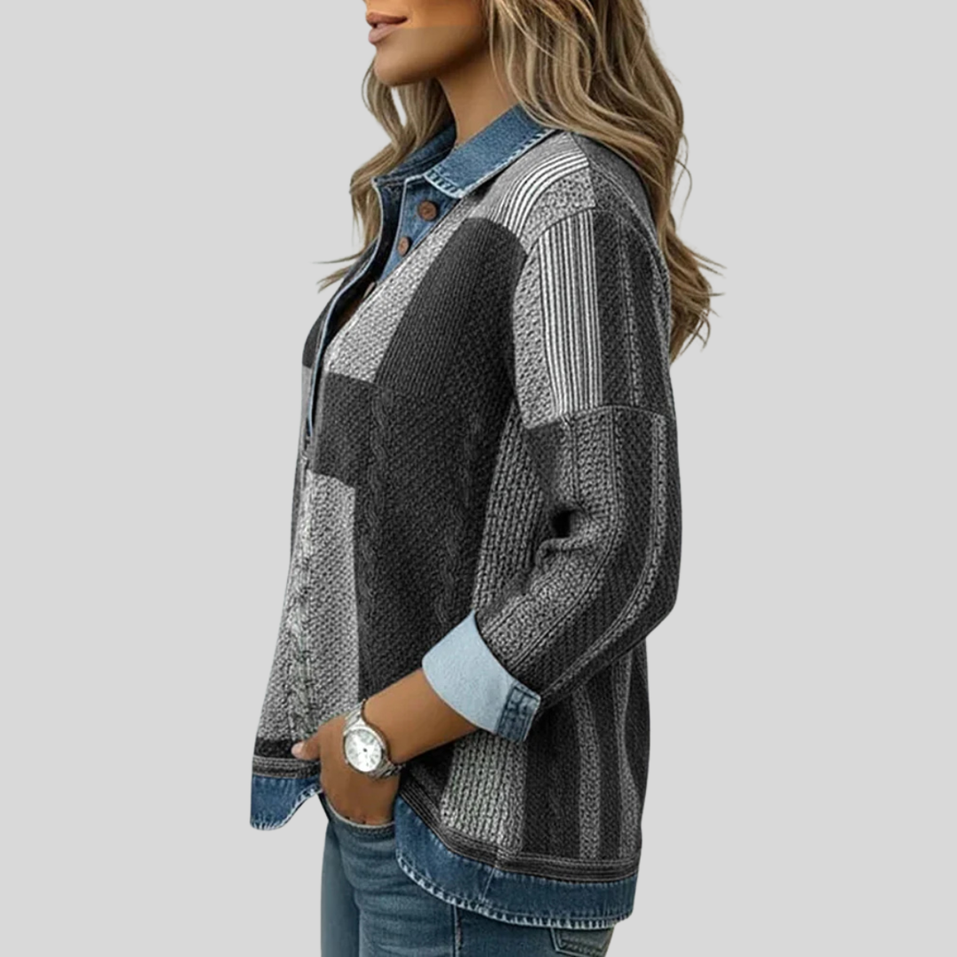 Sientje Colour-Block Patchwork Sweatshirt - image 5