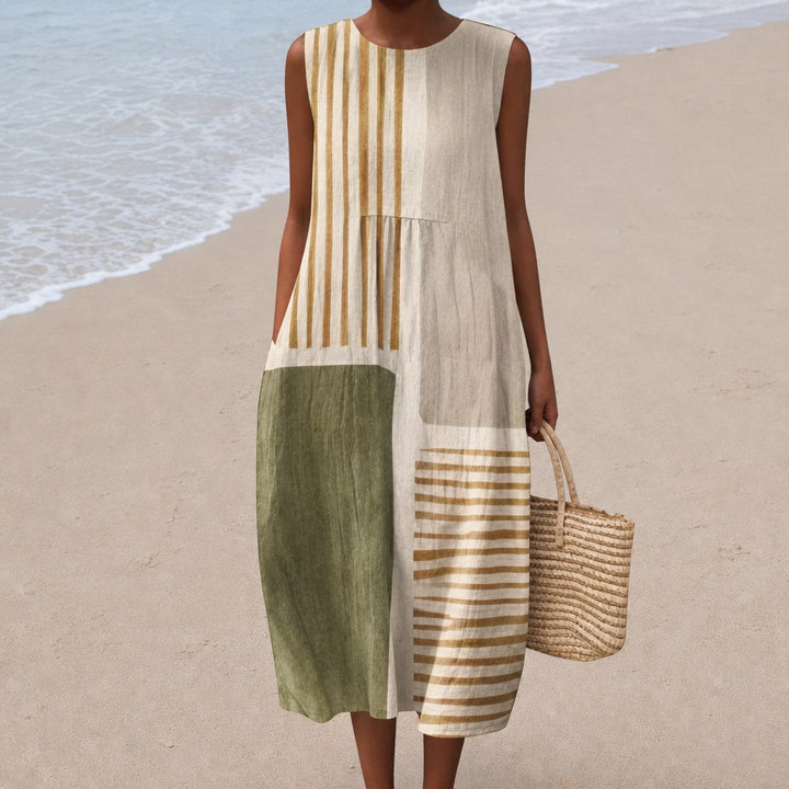 Zélie - Comfortable Summer Dress Without Sleeves
