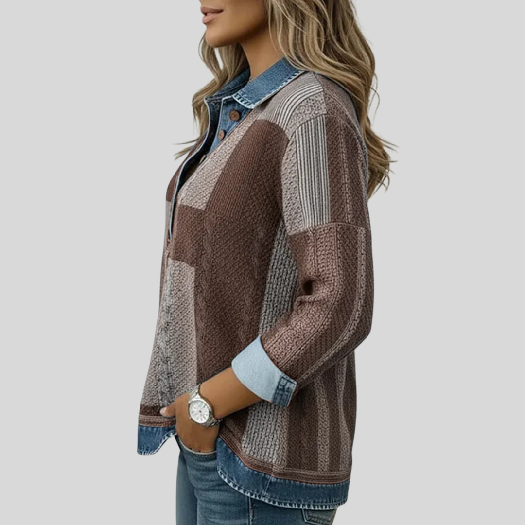 Sientje Colour-Block Patchwork Sweatshirt - image 6