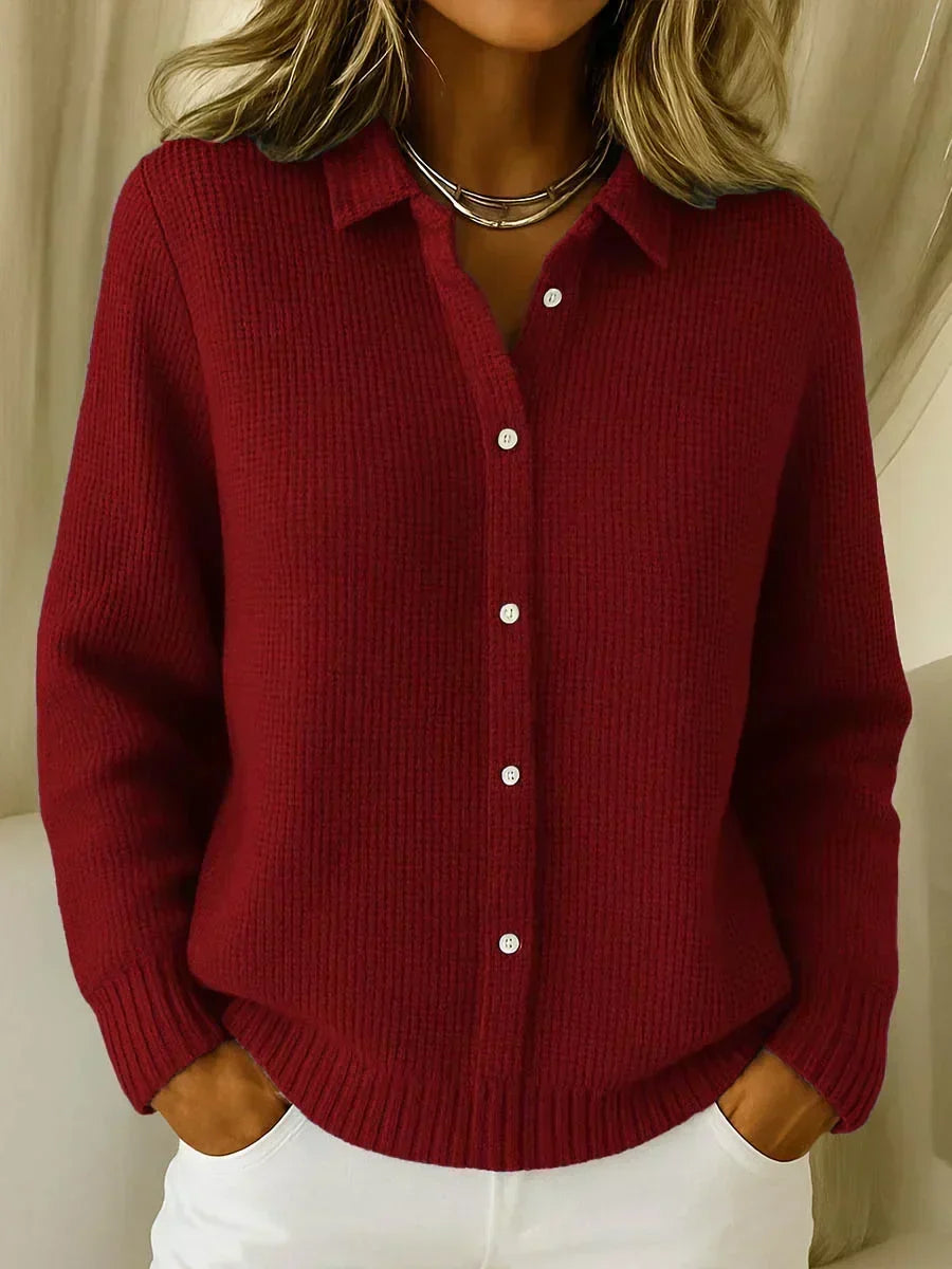 Katrina | Button-Detail Structured Cardigan