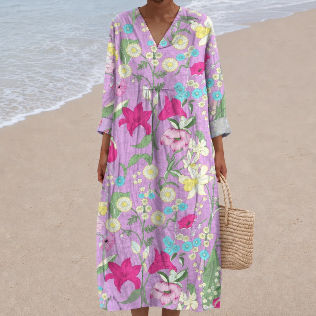 Élise - Flattering Printed Summer Dress