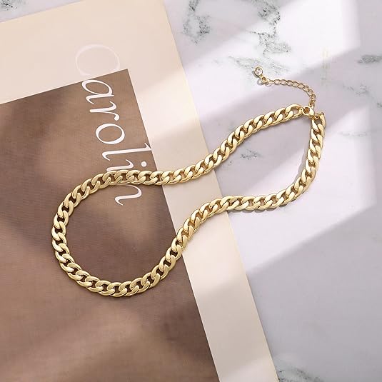 Bold Cuban Link Statement Necklace