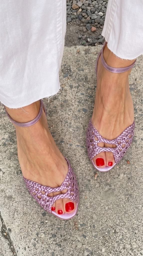 Leni | Gold Woven Sandals