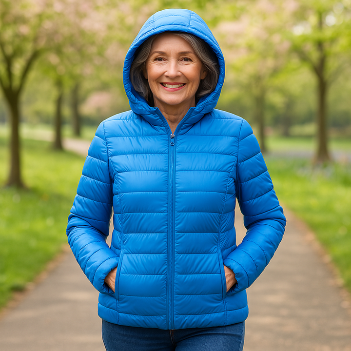 Tess Mid-Season Jacket, Sky Blue