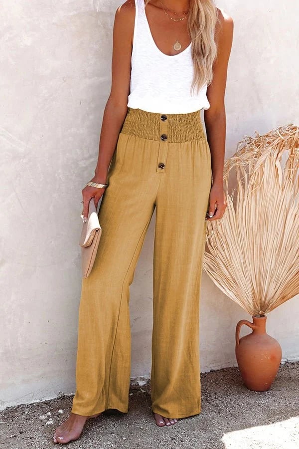 Riana - High-Waisted Loose Trousers