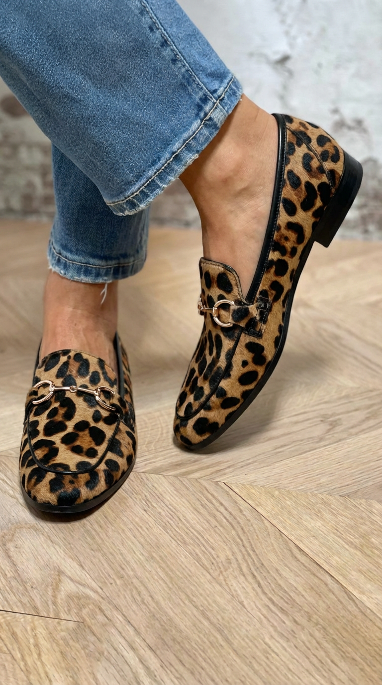 Adrianna | Bold Leopard-Print Loafers