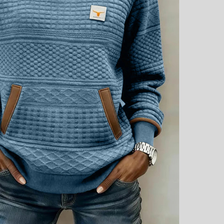 Mies Structured Colour-Block Sweatshirt with Round Neck - image 9