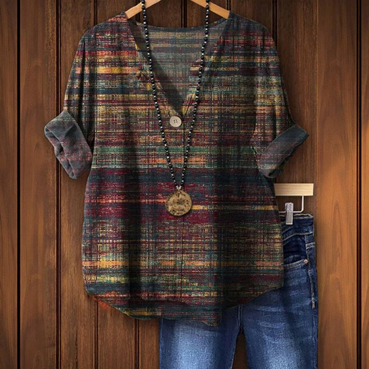 ZANE – VINTAGE INSPIRED BLOUSE WITH COLOURFUL ACCENTS