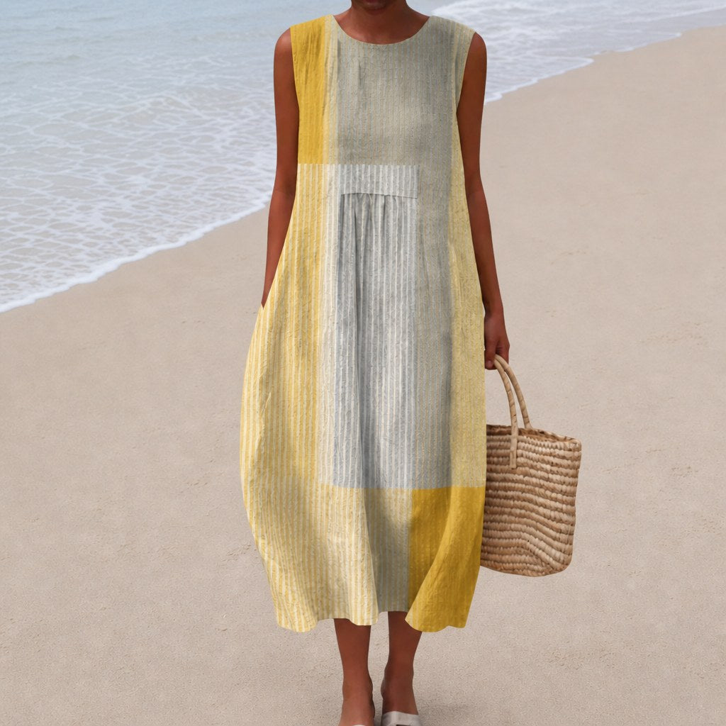 Joy - Comfortable Summer Dress Without Sleeves