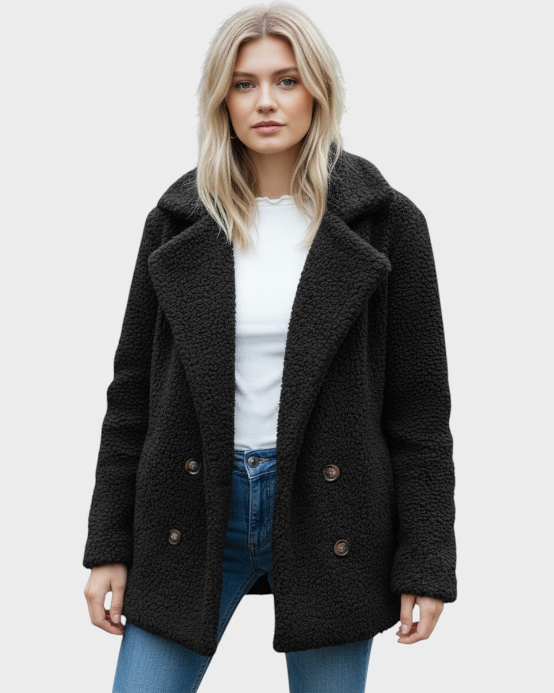 Ada | Cream Teddy Coat